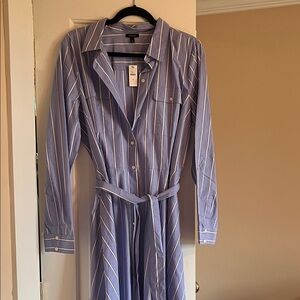 Talbots Blue Long Sleeve Dress
